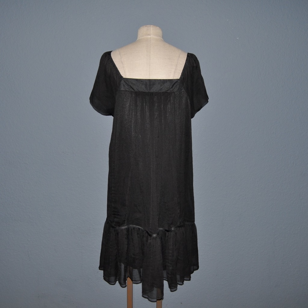 MOM2MOM Black Chiffon Tunic Maternity Dress [F3] - Picture 4 of 6